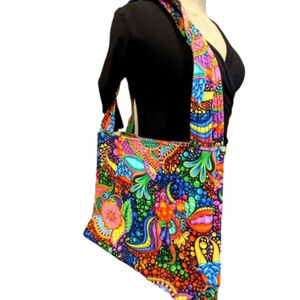 Psychedelic handmade colorful shoulder bag - CA